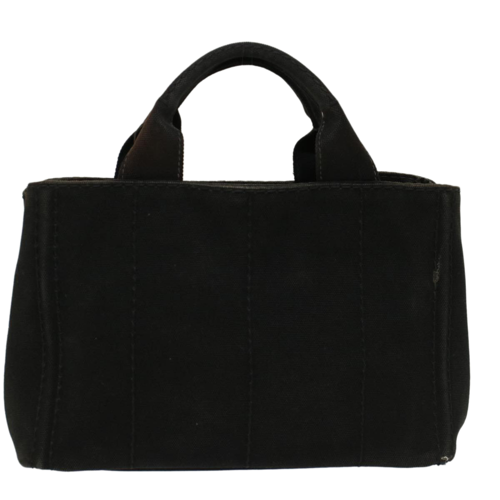 PRADA Canapa PM Hand Bag Canvas Black Auth 48253 - Picture 2 of 16